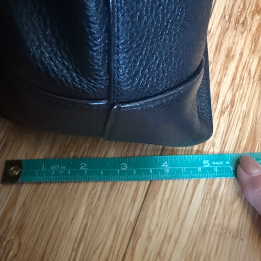 Coach Black Pebbled Leather Backpack with Gold Accents - Picture 10 of 10